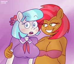 Size: 4024x3500 | Tagged: anthro, artist:scobionicle99, babs seed, breasts, busty babs seed, busty coco pommel, coco pommel, derpibooru import, female, nudity, suggestive