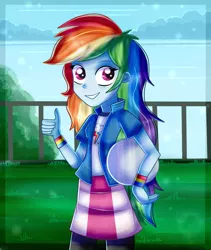 Size: 864x1023 | Tagged: safe, artist:lelka-philka, derpibooru import, rainbow dash, equestria girls, rainbow rocks, awesome, solo