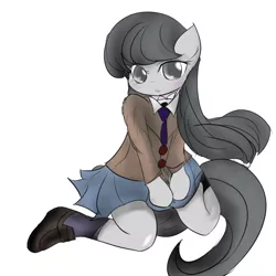 Size: 900x900 | Tagged: safe, artist:mabo3, derpibooru import, octavia melody, semi-anthro, clothes, cute, skirt