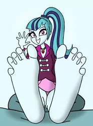 Size: 2115x2851 | Tagged: safe, artist:skullmandan, artist:wizardan, derpibooru import, sonata dusk, equestria girls, feet, feet on bed, foot fetish, foot focus, image, jpeg