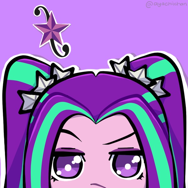 Size: 1024x1024 | Tagged: safe, artist:ayachiichan, derpibooru import, aria blaze, equestria girls, rainbow rocks, icon, no nose, solo