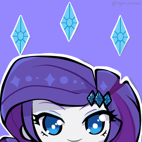 Size: 1024x1024 | Tagged: safe, artist:ayachiichan, derpibooru import, rarity, equestria girls, icon, no nose, solo