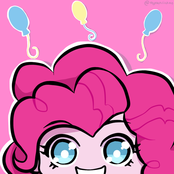 Size: 1024x1024 | Tagged: safe, artist:ayachiichan, derpibooru import, pinkie pie, equestria girls, icon, no nose, solo