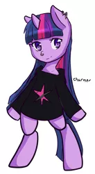 Size: 1055x1920 | Tagged: safe, artist:acharmingpony, derpibooru import, twilight sparkle, pony, bipedal, clothes, cute, earring, looking at you, nose ring, piercing, punk, smiling, solo