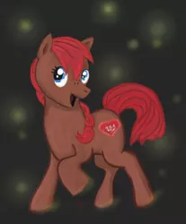 Size: 900x1089 | Tagged: safe, artist:chi-bird, derpibooru import, oc, oc:ruby heart, unofficial characters only, earth pony, pony, solo