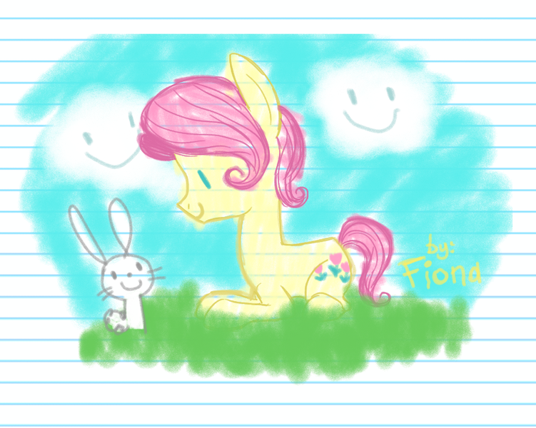 Size: 916x732 | Tagged: safe, artist:fiona, derpibooru import, angel bunny, posey, lined paper, rule 63