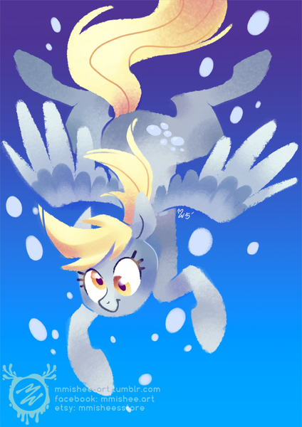 Size: 600x849 | Tagged: safe, artist:mmishee, derpibooru import, derpy hooves, pegasus, pony, cutie mark, female, hooves, lineless, mare, solo, spread wings, wings