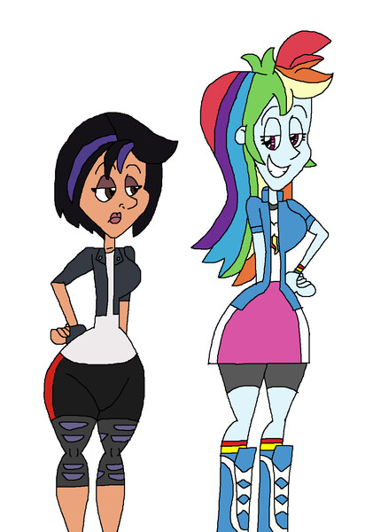 Size: 1089x1585 | Tagged: safe, artist:hunterxcolleen, derpibooru import, rainbow dash, equestria girls, big hero 6, crossover, gogo tomago, humanized, rapeface