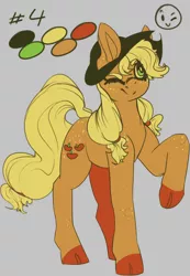 Size: 1016x1471 | Tagged: applejack, artist:marshmellowcannibal, cloven hooves, derpibooru import, safe, solo