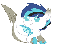 Size: 201x168 | Tagged: safe, artist:monster-drool, derpibooru import, oc, unofficial characters only, adoptable, adopted, magical gay spawn, offspring, parent:discord, parent:shining armor, solo