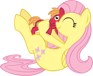 Size: 370x302 | Tagged: safe, artist:thecheri, derpibooru import, big macintosh, fluttershy, earth pony, pony, fluttermac, male, shipping, stallion, straight, tiny ponies