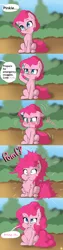 Size: 1800x7200 | Tagged: dead source, safe, artist:captainpudgemuffin, derpibooru import, pinkie pie, earth pony, pony, :i, blushing, captainpudgemuffin is trying to murder us, chest fluff, comic, cute, diapinkes, female, floppy ears, fluffy, grin, head tilt, imminent snuggles, impossibly large chest fluff, mare, pinkie being pinkie, pomf, puffy cheeks, salute, serious face, sitting, smirk, solo, sweat, weapons-grade cute, wide eyes