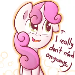 Size: 1000x1000 | Tagged: artist:spikedmauler, derpibooru import, go ask sweetie belle, reaction image, safe, solo, sweetie belle