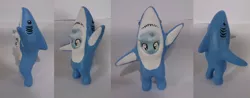 Size: 1024x403 | Tagged: safe, artist:artattax, derpibooru import, lyra heartstrings, pony, shark, art, bipedal, clothes, costume, craft, cute, katy perry, left shark, shark lyra, solo, statue