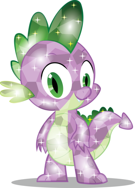 Size: 2286x3194 | Tagged: safe, artist:infinitewarlock, derpibooru import, spike, crystallized, crystal spike, simple background, smiling, solo, sparkles, transparent background