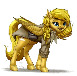 Size: 1899x1875 | Tagged: safe, artist:mykegreywolf, derpibooru import, oc, oc:professoranna, unofficial characters only, pegasus, pony, blonde, clothes, curious, cute, long tail, mother, pregnant, saddle bag, scarf, solo