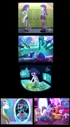 Size: 2200x3960 | Tagged: safe, artist:bluse, derpibooru import, edit, fluttershy, pinkie pie, princess celestia, sci-twi, spike, spike the regular dog, twilight sparkle, twilight sparkle (alicorn), ponified, dog, unicorn, equestria girls, rainbow rocks, :p, bad end, barefoot, blank flank, boots, clothes, collar, doggy dragondox, duality, engrish, equestria girls ponified, equestria is doomed, evil, experiment, eyes on the prize, feet, female, frown, glare, glasses, grin, hand on hip, high heels, high res, human twilight snapple, imminent autopsy, imminent vivisection, impending torture, in the name of science, incorrect foot anatomy, insanity, just as planned, lab, leash, lockers, looking at each other, mad scientist, magic mirror, map, map of equestria, missing cutie mark, missing shoes, nervous, oh crap face, open mouth, photo, portal, portal (valve), portal 2, portal gun, portal machine, raised hoof, rapeface, scared, science, self abuse, self paradog, self paradox, self ponidox, shirt, shoes, show accurate, signature, skirt, slasher smile, smiling, smirk, solo, spike the dog, sweatdrop, this is going to hurt, this will end in science, toes, tongue out, twilight smirkle, twilight snapple, twolight, uh oh, unicorn sci-twi, weapon, wide eyes, xk-class end-of-the-world scenario