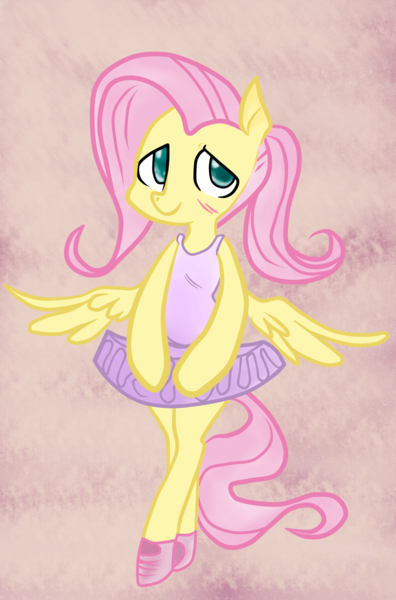 Size: 2106x3194 | Tagged: safe, artist:arcum42, artist:glacierclear, artist:glacierclear edits, derpibooru import, edit, fluttershy, pony, alternate hairstyle, ballerina, bipedal, clothes, colored, ponytail, solo, tutu