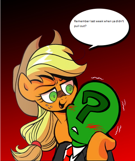 Size: 450x537 | Tagged: applejack, derpibooru import, edit, idw, implied pregnancy, oc, oc:anon, pregnant, spoiler:comic, suggestive