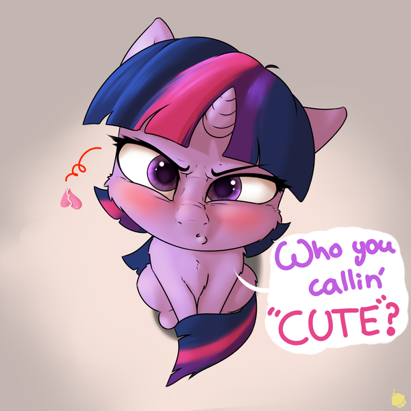 Size: 1800x1800 | Tagged: safe, artist:captainpudgemuffin, derpibooru import, twilight sparkle, pony, unicorn, :o, angry, blushing, cheek fluff, chest fluff, cute, female, floppy ears, fluffy, frown, glare, grumpy, head tilt, heart, heartbreak, i'm not cute, leg fluff, lidded eyes, looking at you, madorable, mare, nose wrinkle, perspective, pouting, sassy, sitting, solo, sweet dreams fuel, tsundere, tsunlight sparkle, twiabetes, weapons-grade cute