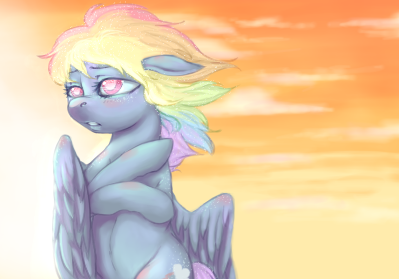 Size: 1019x713 | Tagged: artist:colorlesscupcake, derpibooru import, rainbow dash, safe, solo