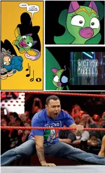 Size: 768x1262 | Tagged: cheerilee, cloverleaf, derpibooru import, safe, santino marella, spoiler:comic, spoiler:comic29, surprise entrance meme, wrestling, wwe