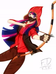 Size: 774x1032 | Tagged: archer, artist:fluffydus, brink, crossover, derpibooru import, human, humanized, huntsman, parody, safe, sniper, team fortress 2, twilight sparkle