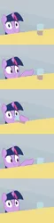 Size: 550x2249 | Tagged: chocolate milk, comic, derpibooru import, drink, edit, everything went better than expected, exploitable meme, good end, meme, safe, spilled milk, subverted meme, twilight sparkle