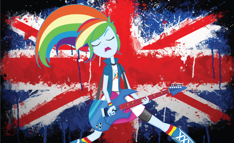 Size: 8402x5155 | Tagged: safe, artist:joemasterpencil, derpibooru import, rainbow dash, equestria girls, rainbow rocks, absurd resolution, electric guitar, england, flag, great britain, guitar, scotland, solo, union jack, united kingdom, vector