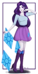 Size: 628x1200 | Tagged: safe, artist:clever-bee, derpibooru import, rarity, equestria girls, solo