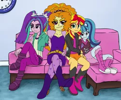 Size: 1011x839 | Tagged: safe, artist:catlover1672, derpibooru import, adagio dazzle, aria blaze, sonata dusk, sunset shimmer, equestria girls, rainbow rocks, dazzling sun, female, image, lesbian, png, shipping, sunata, sunsagio, sunset shimmer gets all the dazzlings, sunset shimmer gets all the mares, the dazzlings