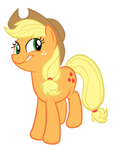 Size: 5160x6578 | Tagged: absurd resolution, applejack, artist:abadcookie, derpibooru import, grin, safe, simple background, solo, the return of harmony, transparent background, vector