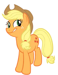 Size: 5160x6578 | Tagged: absurd resolution, applejack, artist:abadcookie, derpibooru import, grin, safe, simple background, solo, the return of harmony, transparent background, vector