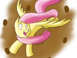 Size: 708x531 | Tagged: 30 minute art challenge, artist:symplefable, bloodshot eyes, caffeine, coffee, derpibooru import, fluttershy, hypercaffinated, safe, simple background, solo