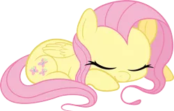 Size: 1305x837 | Tagged: artist:strawberrythefox1452, cute, daaaaaaaaaaaw, derpibooru import, fluttershy, hnnng, safe, shyabetes, simple background, sleeping, solo, transparent background, vector, weapons-grade cute