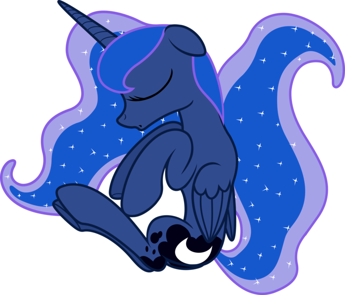 Size: 5700x4880 | Tagged: absurd resolution, artist:strawberrythefox1452, derpibooru import, floppy ears, princess luna, safe, side, simple background, sleeping, solo, transparent background, vector