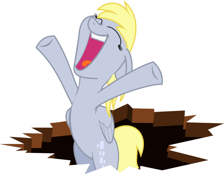 Size: 1500x1165 | Tagged: safe, artist:strawberrythefox1452, derpibooru import, derpy hooves, pegasus, pony, the last roundup, eyes closed, female, hole, mare, open mouth, simple background, solo, transparent background, vector