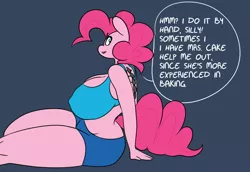 Size: 1280x880 | Tagged: anthro, artist:somescrub, breasts, busty pinkie pie, cleavage, clothes, derpibooru import, female, hugtastic pinkie pie, pinkie pie, shorts, steel spine, suggestive, tanktop, tumblr