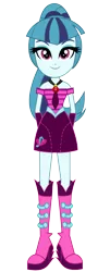 Size: 3150x7800 | Tagged: safe, artist:ponyalfonso, derpibooru import, sonata dusk, equestria girls, rainbow rocks, .svg available, absurd resolution, amulet, boots, clothes, cute, gem, hands behind back, high heel boots, inkscape, jewelry, looking at you, music notes, necklace, necktie, pendant, simple background, siren gem, solo, sonatabetes, standing, transparent background, vector