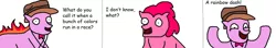 Size: 1700x300 | Tagged: 1000 hours in ms paint, artist:pewdie-pinkiepie, derpibooru import, joke, ms paint, oc, oc:clarance, pinkie pie, quality, safe