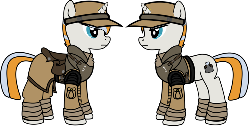 Size: 2014x1024 | Tagged: safe, artist:yarisk, derpibooru import, oc, oc:holly grail, unofficial characters only, pony, unicorn, fallout equestria, clothes, ncr, new canterlot republic, uniform