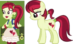 Size: 672x402 | Tagged: safe, artist:pumpkinpiecrazy, derpibooru import, rose heart, ponified, pony, equestria girls, background human, equestria girls ponified, self ponidox