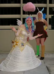 Size: 2011x2725 | Tagged: artist:tempestfae, cosplay, derpibooru import, discord, human, irl, irl human, photo, princess celestia, safe