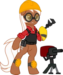 Size: 4337x5178 | Tagged: absurd resolution, artist:ispincharles, crossover, derpibooru import, engineer, safe, silver spanner, solo, team fortress 2