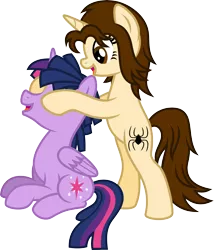 Size: 6000x6998 | Tagged: absurd resolution, alicorn, artist:mactavish1996, artist:zoevulpez, crossover, crossover shipping, derpibooru import, dusk shine, patricia parker, peter parker, prince dusk, rule 63, safe, shipping, simple background, spider-man, spiders and magic ii: eleven months, spiders and magic iii: days of friendship past, spiders and magic: rise of spider-mane, spidertwi, transparent background, twilight sparkle, twilight sparkle (alicorn), vector
