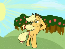 Size: 2048x1536 | Tagged: applejack, artist:ellycooarts, derpibooru import, safe, solo