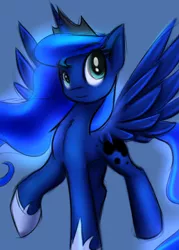 Size: 2500x3500 | Tagged: artist:kairaanix, chest fluff, derpibooru import, missing accessory, princess luna, safe, sketch, solo