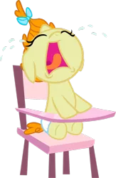 Size: 800x1230 | Tagged: safe, artist:andreavalentina991, derpibooru import, pumpkin cake, pony, baby, baby pony, crying, diaper, filly, foal, simple background, solo, transparent background, vector