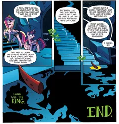 Size: 815x847 | Tagged: safe, derpibooru import, idw, king sombra, princess cadance, twilight sparkle, twilight sparkle (alicorn), alicorn, pony, umbrum, spoiler:comic, spoiler:comicfiendshipismagic1, female, mare