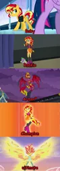 Size: 533x1500 | Tagged: safe, derpibooru import, screencap, spike, sunset shimmer, dog, equestria girls, my past is not today, rainbow rocks, digimon, fiery wings, spike the dog, sunset phoenix, sunset satan